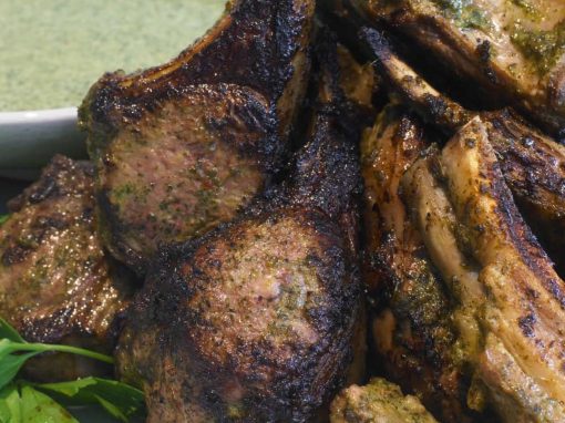 Recipes – Mint, Coriander and Honey Marinated Lamb Rack